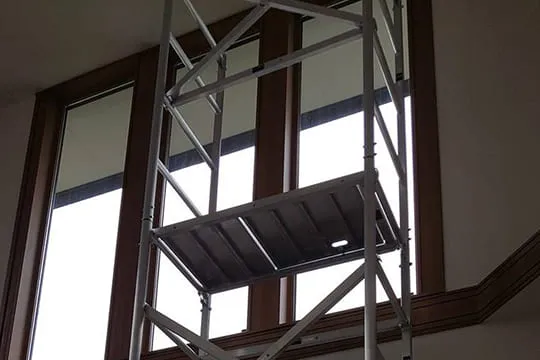 リビング吹き抜けの施工